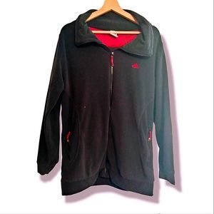 Adidas Polar Fleece Women's Jacket Zip Sweatshirt Size Extra Large XL Soft Teddy